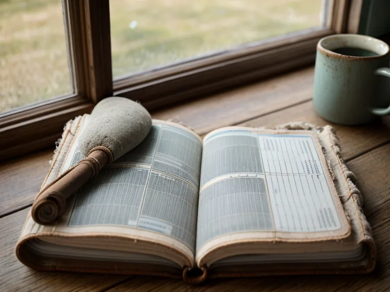 Un carnet de santé et une tasse de café sur une table en bois