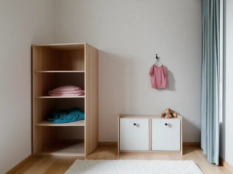 Bacs de rangement à hauteur d'enfant pour organiser les vêtements
