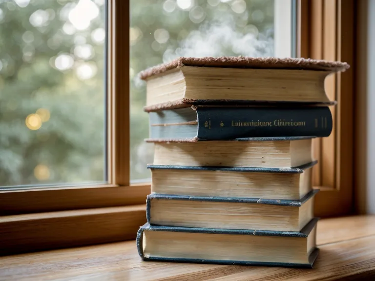 Pile de livres de parentalité bienveillante à côté d'un café, avant l'arrivée d'un deuxième enfant
