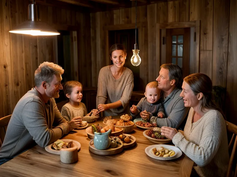 Repas de famille à plusieurs générations, discipline positive testée devant toute la famille