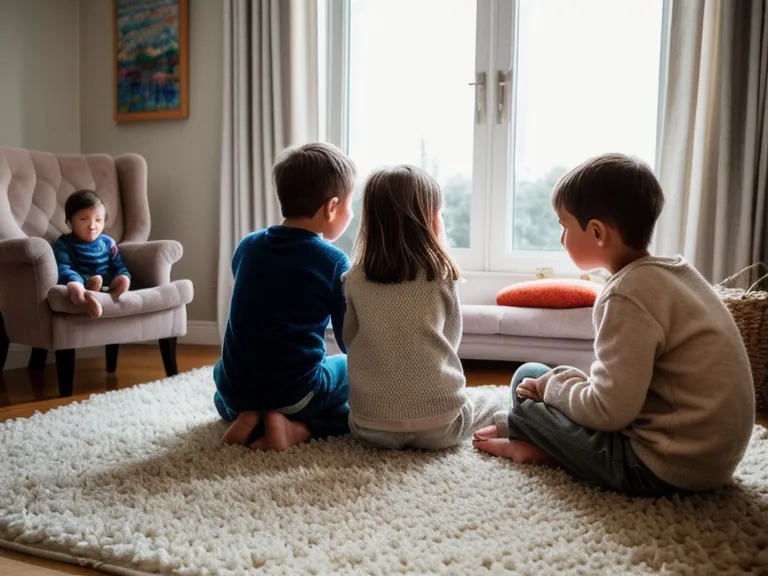 Père et enfants préparant ensemble une boîte à solutions pour le voyage.