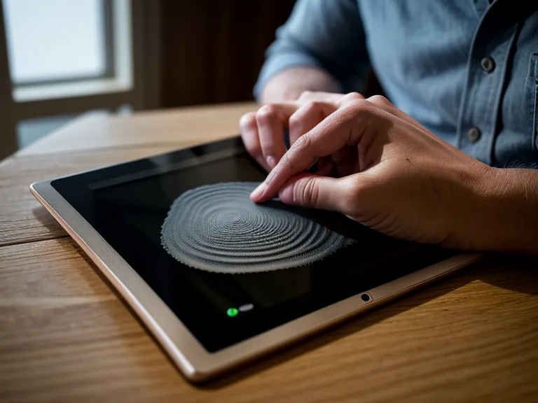 Gros plan sur un écran de tablette avec des traces de doigts d'enfant.
